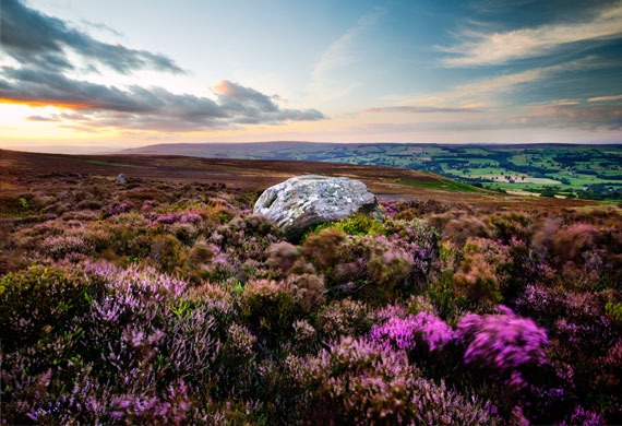 Ilkley moor sunset